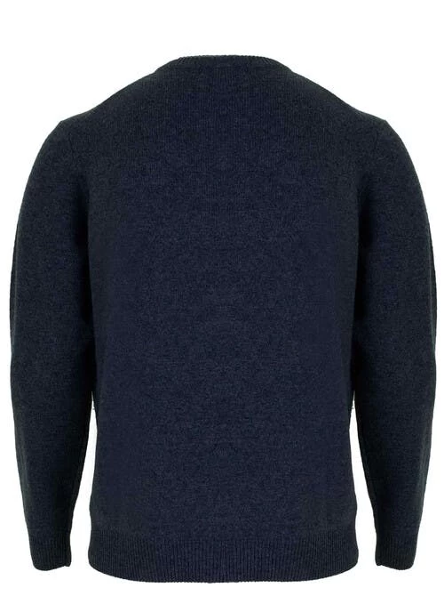 Blue Lambswool V Neck Jumper - Image 2