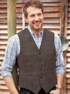 Brown HARRIS TWEED Bute Waistcoat