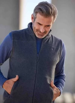 Charcoal Fleece Gilet