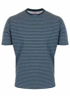 Green Stripe Crew Neck T Shirt