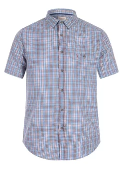 Blue Seersucker Check Shirt