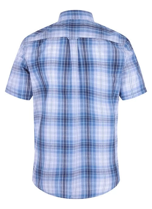 Navy Seersucker Check Shirt - Image 2