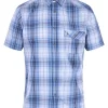 Navy Seersucker Check Shirt