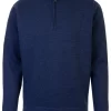 Navy Zip Neck Sweatshirt