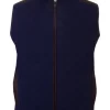 Navy Quilted Fleece Gilet