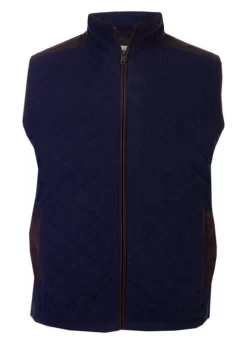 Navy Quilted Fleece Gilet