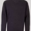 Brown Lambswool V Neck Jumper