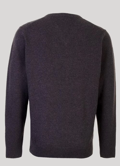Brown Lambswool V Neck Jumper - Image 2