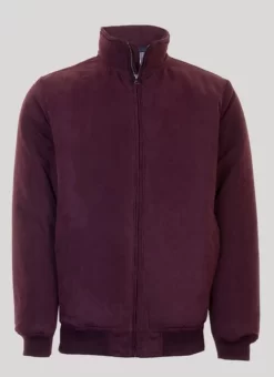 Burgundy Zip Through Padded Jacket