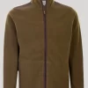 Suede Trim Fleece Jacket