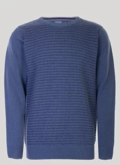 Crew Neck Purl & Tuck Jumper