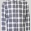 Grey Herringbone Check Shirt