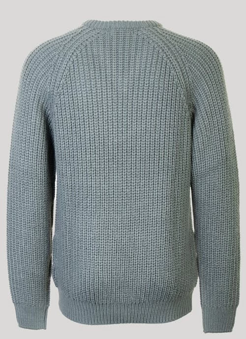 V Neck Fishermans Rib Jumper - Image 2