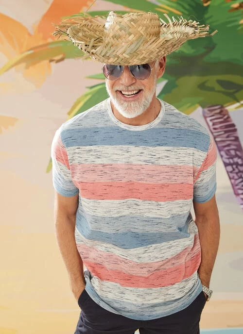 Space Dye Stripe T-Shirt