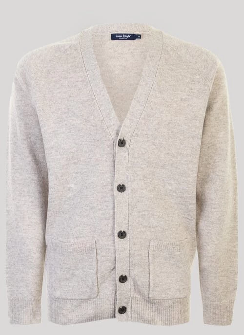 Beige Lambswool Cardigan