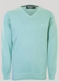 Cotton V Neck Jumper