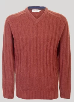 V Neck Rib Jumper