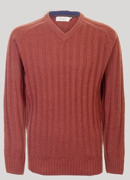 V Neck Rib Jumper