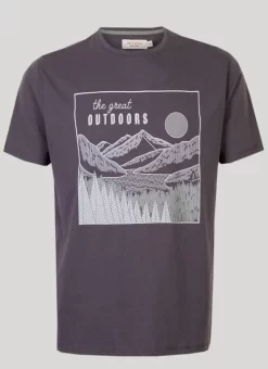 Grey Graphic Print T-Shirt
