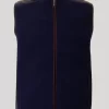 Suede Trim Fleece Gilet