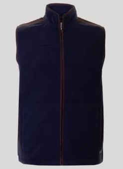 Suede Trim Fleece Gilet