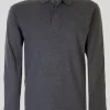 Charcoal Long Sleeve Polo Top