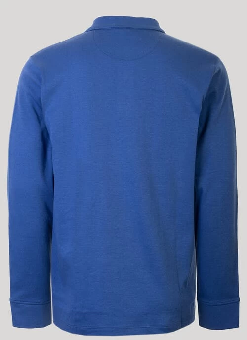 Blue Long Sleeve Polo Top - Image 2