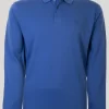Blue Long Sleeve Polo Top