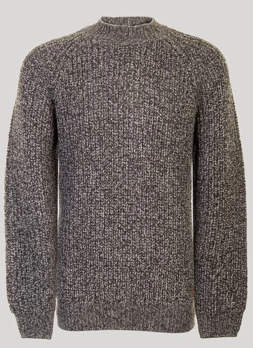 Grey TN Fisherman Rib Jumper