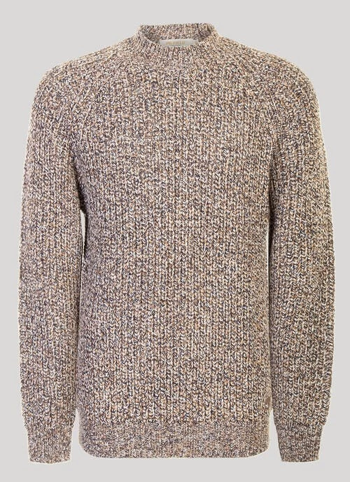 Beige TN Fisherman Rib Jumper