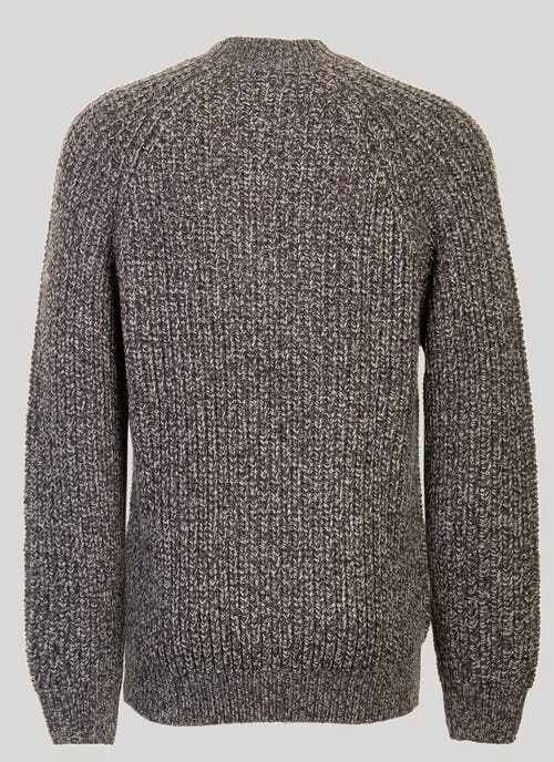 Grey TN Fisherman Rib Jumper - Image 2