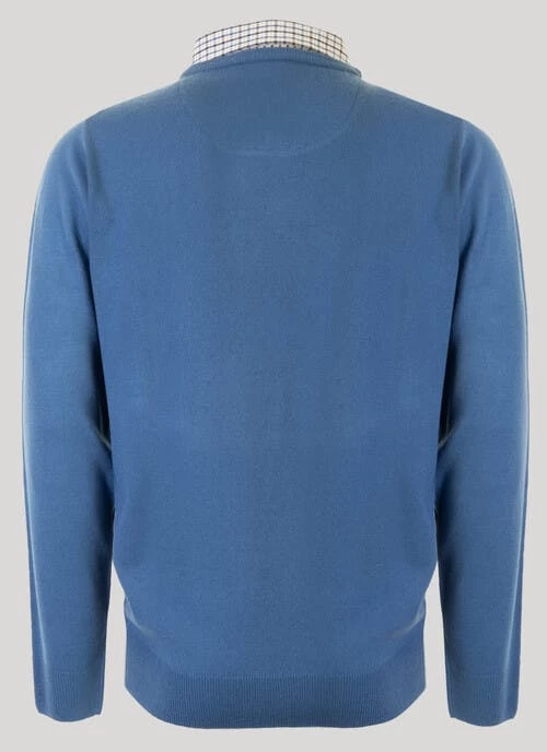 Mock Shirt Fine Knit Jumper - Image 2