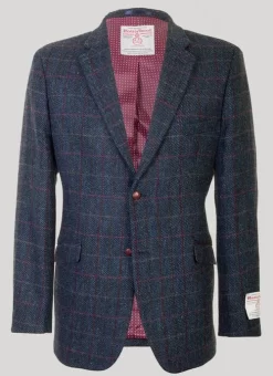 Blue Harris Tweed Benbecula Jacket