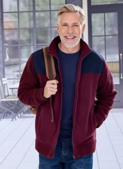 Wine Padded Fleece Jacket