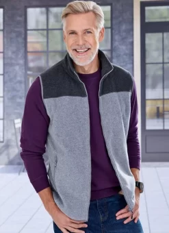 Contrast Fleece Gilet