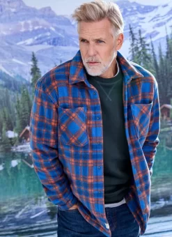 Navy Fleece Check Shirt