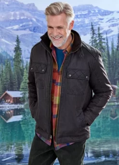 Brown Short Mock Leather Jacket