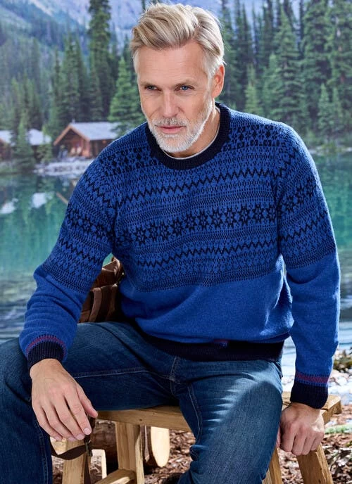 Machine Washable Lambswool Fairisle Jumper