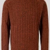 Orange Crew Neck Rib Jumper
