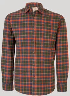 Navy Flannel Check Shirt