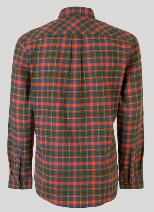 Navy Flannel Check Shirt - Image 2