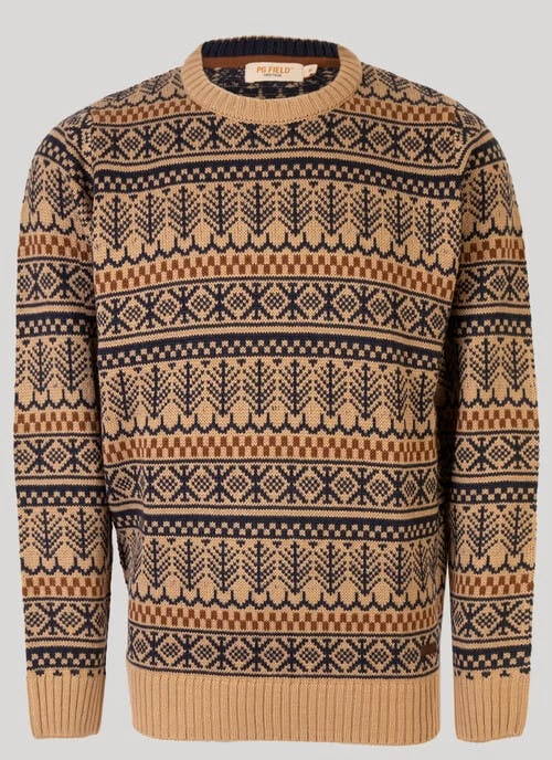 Beige Pinecone Fairisle Jumper