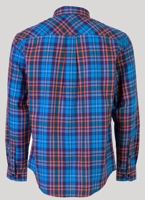 Teal Long Sleeve Check Shirt - Image 3