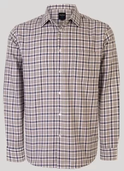 Grey Long Sleeve Check Shirt