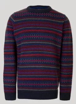 Navy Jacquard Jumper