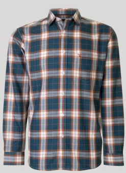 Orange Long Sleeve Check Shirt