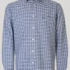 Blue Long Sleeve Cotton Check Shirt