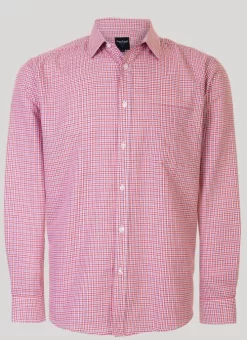 Red Long Sleeve Check Shirt