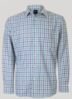 Blue Long Sleeve Check Shirt