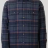 Grey Sherpa Fur Lined Check Shirt